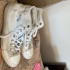 Womens Converse Chuck Taylor All Star Enchanted Garden High Top Embroidery S 9